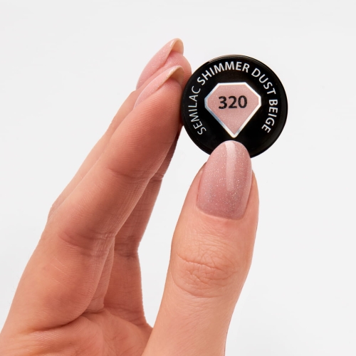 320 Lakier hybrydowy UV Hybrid Semilac Shimmer Dust Beige 7ml !Semilac209281.jpg