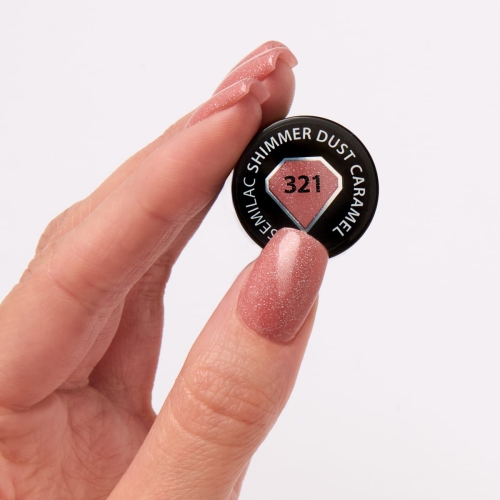 321 Lakier hybrydowy UV Hybrid Semilac Shimmer Dust Caramel 7ml !Semilac209297.jpg