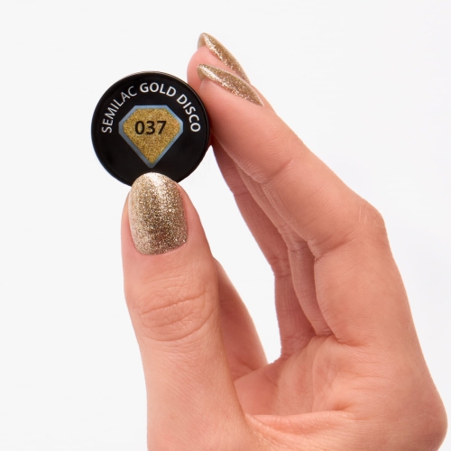 037 Lakier hybrydowy Semilac Gold Disco 7ml !Semilac208910.jpg