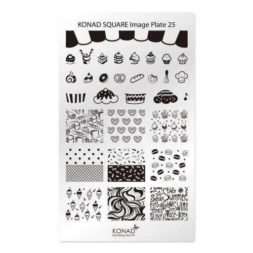 KONAD® Sq25 Słodycze  Płytka Stamping Art SQUARE 25