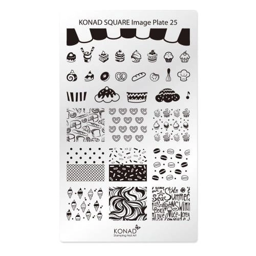KONAD® Sq25 Słodycze  Płytka Stamping Art SQUARE 25
