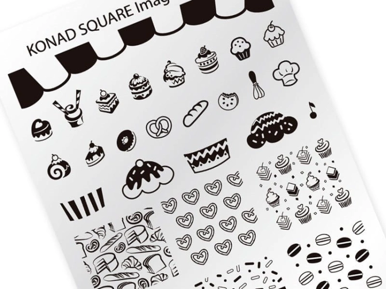 KONAD® Sq25 Słodycze  Płytka Stamping Art SQUARE 25