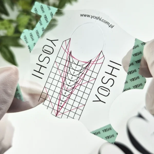 Yoshi szablony do przedłużania paznokci, szablony transparentne 400 szt, formy do przedłużania paznokci, akcesoria stylizacja paznokci, Yoshi 400 szt, NaszePaznokcie.pl