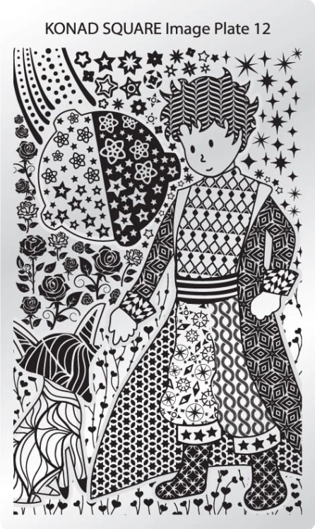 KONAD® Sq12 Mały Książe Płytka Stamping Art SQUARE 12
