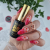 top hybrydowy z czerwonymi serduszkami 10 ml, YOSHI Pure Love Top RED, transparentny top z efektem dekoracyjnym, romantyczny manicure hybrydowy, szybkie zdobienia paznokci topem
