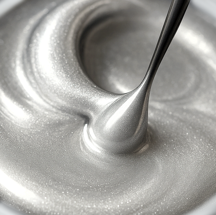 Chrome Gel Silver, metaliczny żel do zdobień, żel paint, Mistero Milano żel, żel do french, efekt chrome paznokcie, żel lustrzany silver, zdobienia paznokci, NaszePaznokcie.pl, mirror, efekt lustra, lustro, lustrzany żel, Chrome, 2350