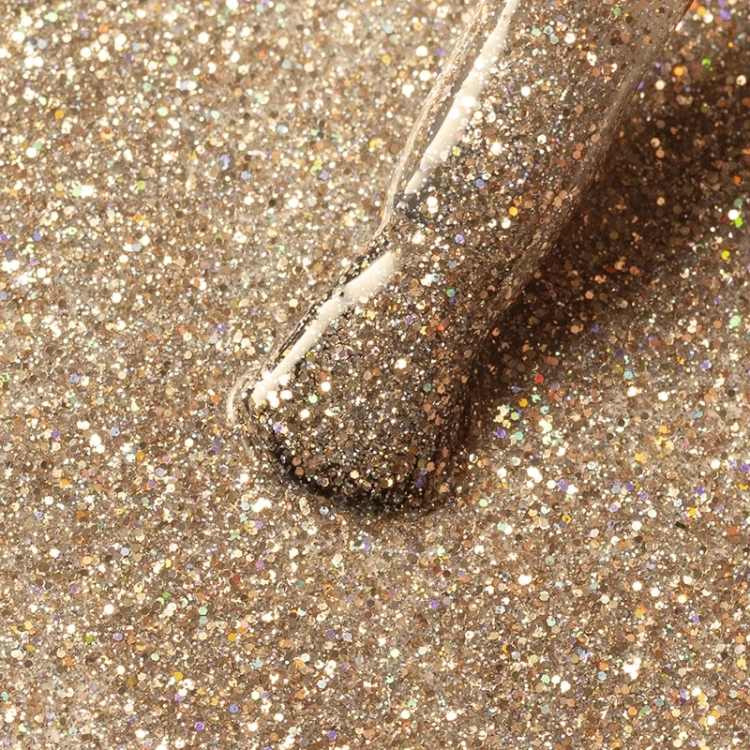 Elarto Lacogel 946, lakier hybrydowy złoty, lakier hybrydowy z drobinkami, lakier hybrydowy 7 ml, Frost Class kolekcja, stylizacja paznokci błysk, NaszePaznokcie.pl