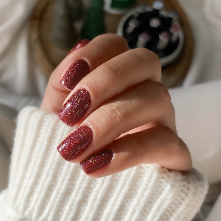 Elarto Lacogel 942 Ho Ho Hot!, lakier hybrydowy czerwień, lakier hybrydowy świąteczny, lakier hybrydowy 7 ml, Frost Class kolekcja, manicure hybrydowy czerwień, NaszePaznokcie.pl