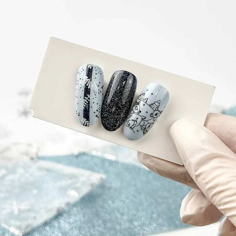 Elarto Stamping Plate No7 Xmas Stories, blaszka do stempli świąteczna, zdobienia paznokci śnieżynki choinki, akcesoria manicure stamping, NaszePaznokcie.pl