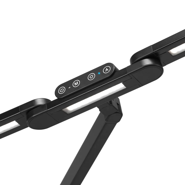 Glow L04 lampa zabiegowa czarna, lampa do blatu manicure, lampa bezcieniowa stylizacja paznokci, oświetlenie salonowe czarna lampa, NaszePaznokcie.pl