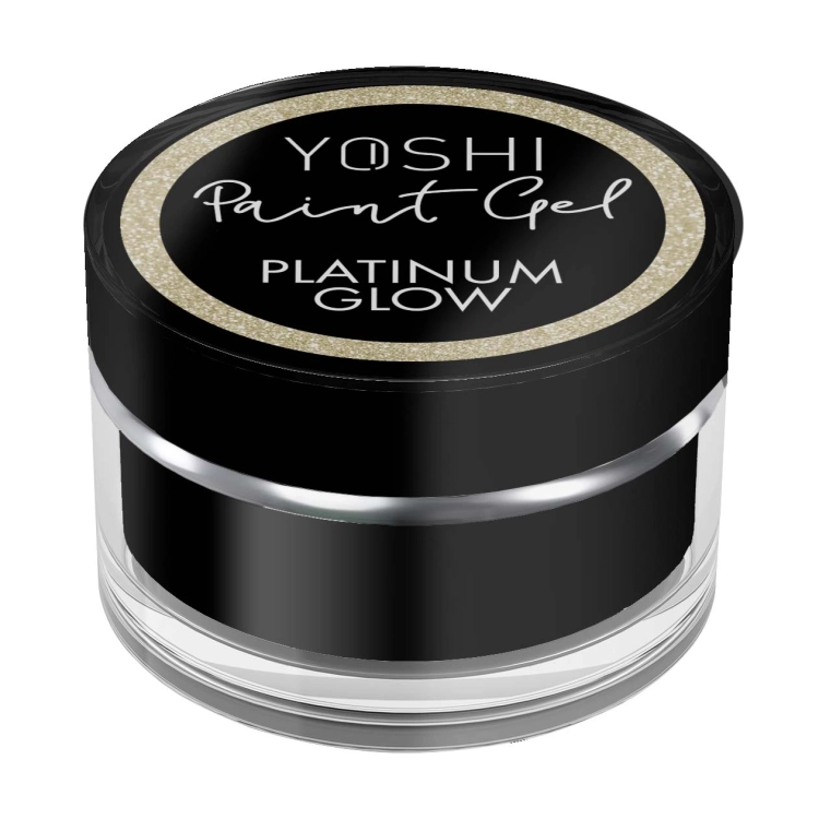 YOSHI Paint Gel Platinum Glow, żel do zdobień złoty migotliwy, paint gel 5 ml, zdobienia paznokci ART, YOSHI złote zdobienia— kopia — kopia.webp