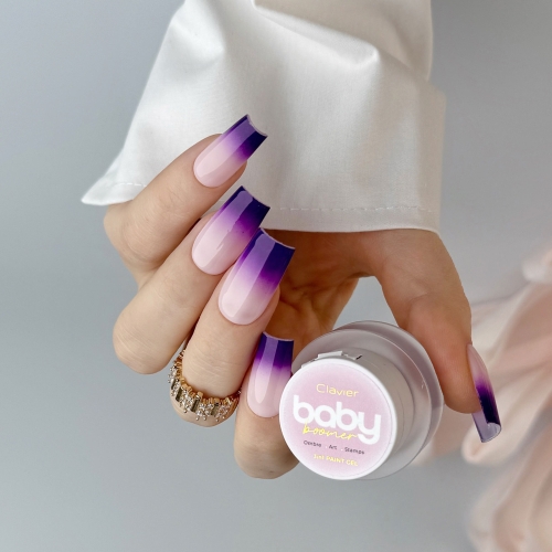 Clavier Baby Boomer żel 3w1, żel Ombre Clavier, żel do zdobień i stempli, Clavier Nailsology, żel stylizacja paznokci, NaszePaznokcie.pl