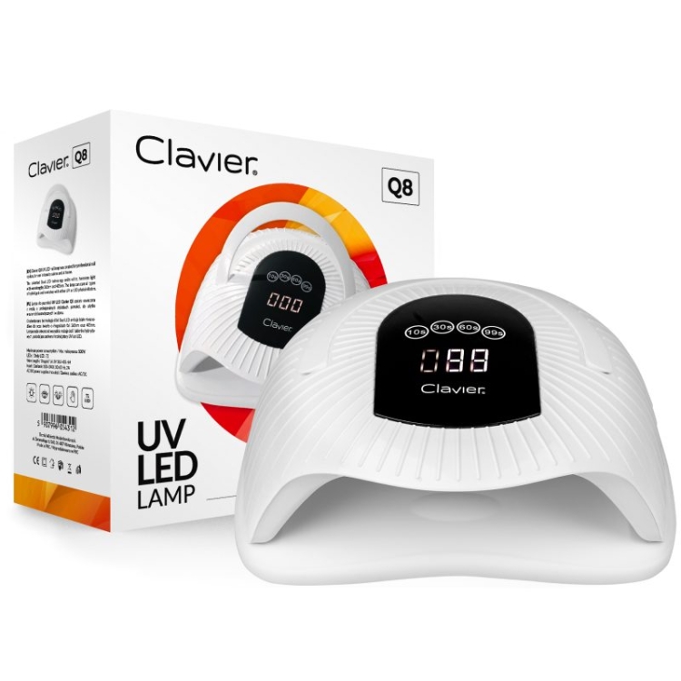 lampa Clavier Q8, lampa UV LED 48 W, lampa do manicure, lampa do żelu, profesjonalne utwardzanie paznokci