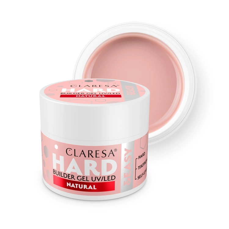 builder gel Claresa, żel do paznokci Hard & Easy, żel budujący paznokcie, builder gel 45g, mocny żel budujący, żel do przedłużania paznokci