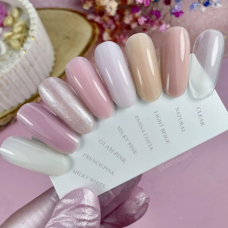 builder gel Claresa, Claresa Milky Pink 45g, żel budujący Milky Pink, żel do przedłużania paznokci, samopoziomujący builder gel, heatless builder gel, twardy builder gel, builder gel 45 g dla stylistek