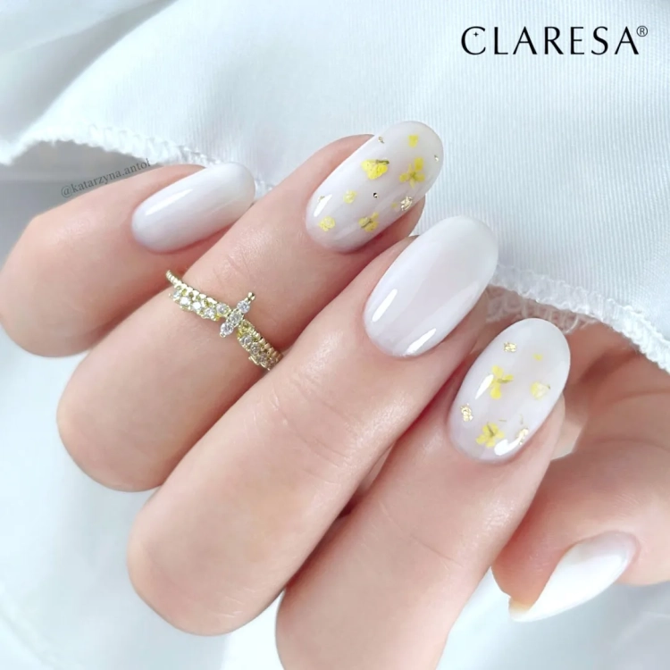 Claresa Hard&Easy Milky White, builder gel Milky White 45g, żel budujący mleczna biel, twardy builder gel do paznokci, żel do przedłużania paznokci, french manicure żel, baby boomer builder gel