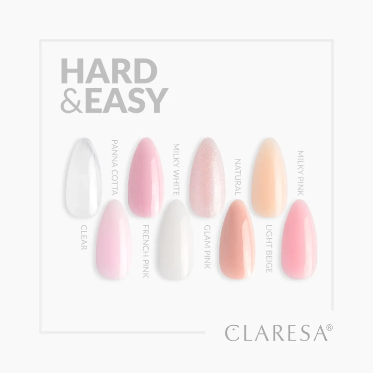 Claresa French Pink, żel budujący Claresa, builder gel 45g, żel do przedłużania paznokci, twardy builder gel, żel French Pink, samopoziomujący builder gel, przedłużanie szablonem żelem