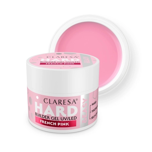 Claresa French Pink, żel budujący Claresa, builder gel 45g, żel do przedłużania paznokci, twardy builder gel, żel French Pink, samopoziomujący builder gel, przedłużanie szablonem żelem