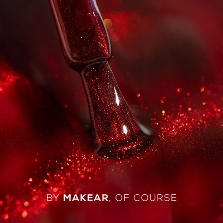 Makear C20, lakier hybrydowy C20, lakier hybrydowy Cat Eye, czerwony lakier hybrydowy, hybryda 8 ml, trwały manicure hybrydowy, lakier hybrydowy HEMA‑free, Makear lakier hybrydowy Cat Eye