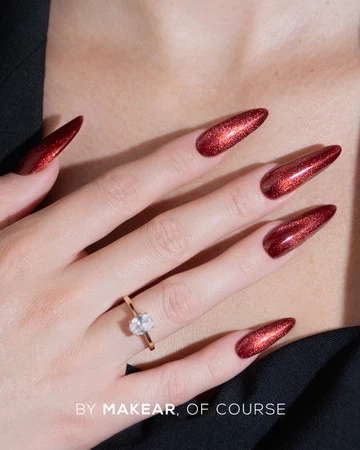 Makear C20, lakier hybrydowy C20, lakier hybrydowy Cat Eye, czerwony lakier hybrydowy, hybryda 8 ml, trwały manicure hybrydowy, lakier hybrydowy HEMA‑free, Makear lakier hybrydowy Cat Eye