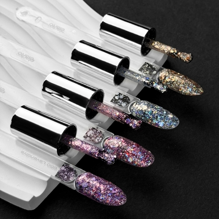 Lacogel 948 Frostina, lakier hybrydowy srebrny, lakiery hybrydowe, manicure hybrydowy, holo lakier, princess glow