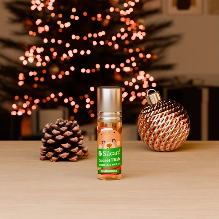 oliwka do paznokci, oliwka do skórek, Secret Elixir Xmas Cookie, pielęgnacja paznokci, regeneracja skórek, manicure, nawilżanie skórek, zdrowe paznokcie, Silcare, oliwka do paznokci Xmas Cookie