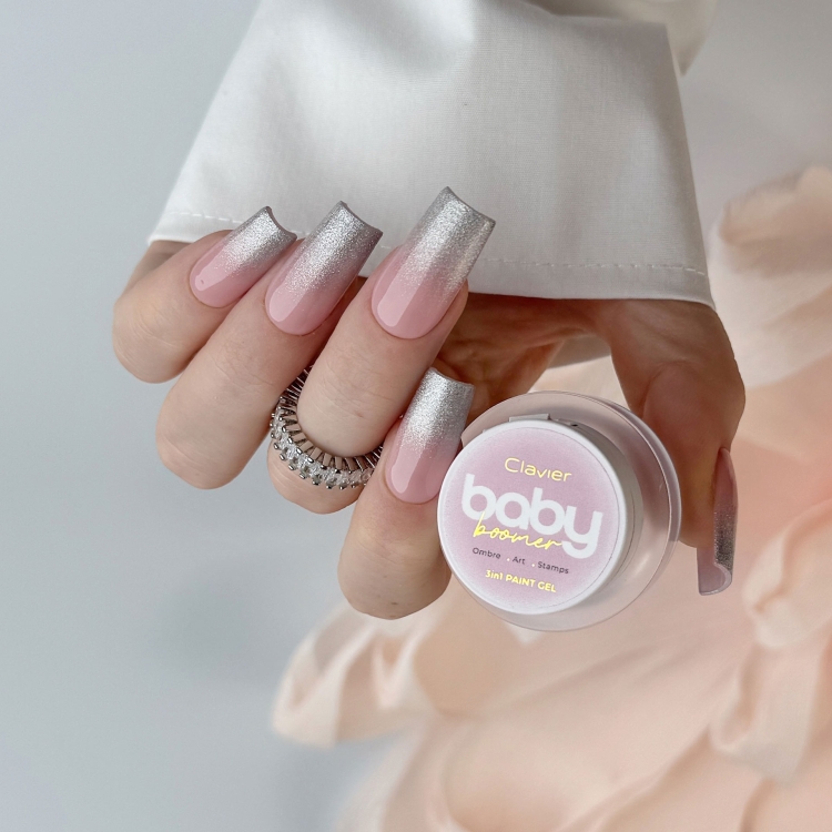 żel 3w1 do ombre paznokci, Clavier Baby Boomer 3w1, paint gel do paznokci, żel do ombre paznokci, żel do zdobień paznokci, żel do stampingu paznokci, manicure ombre Clavier