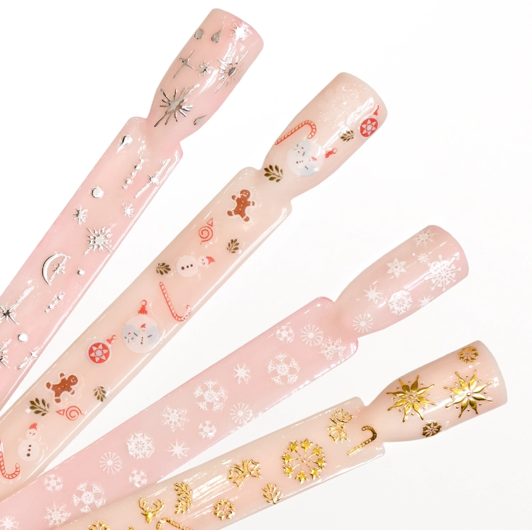 5222, naklejki do paznokci Chilly Snowflakes White, naklejki paznokci zimowe, naklejki paznokci świąteczne, nail stickers snowflakes, zimowe zdobienia paznokci, Mistero Milano naklejki, naklejki paznokci białe płatki śniegu