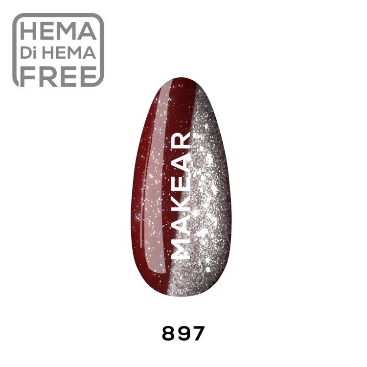 pol_pl_897, lakier hybrydowy Makear 8ml, lakier hybrydowy Makear, lakier do paznokci Makear, manicure hybrydowy trwały, lakier HEMA free, lakier hybrydowy UV LED