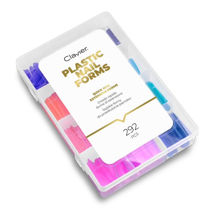 formy do przedłużania paznokci, Clavier Dual 292, kolorowe formy do paznokci, formy PVC paznokcie, przedłużanie paznokci żel, formy do akrylu paznokcie, formy do akrylożelu, clavier dual formy
