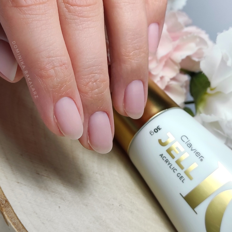 akrylożel do przedłużania paznokci Carmel Pink 05, JELLIQ Clavier 30g TPO Free, elastyczny akrylożel do wzmacniania paznokci, plastyczna konsystencja akrylożelu do salonu, trwały manicure akrylożelem z możliwością tworzenia kształtów i efektów