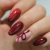 magnetyczny lakier hybrydowy czerwony, cat eye czerwony, holly berry red, lakier świąteczny paznokcie, lakier hybrydowy cat eye 3d, zimowy manicure hybrydowy, magnetyczna czerwień paznokcie