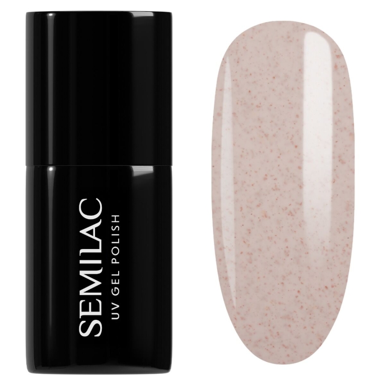 Semilac 963 Rose Stracciatella, lakier hybrydowy Semilac, lakier hybrydowy beżowy 7 ml, manicure hybrydowy trwały do 21 dni, lakier Inner Glow Semilac, lakier hybrydowy z refleksami