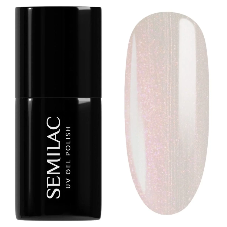 960, Semilac 960 Pink Glazed, lakier hybrydowy Semilac 7 ml, lakier glazed nails, półtransparentny lakier hybrydowy, różowo-perłowy lakier, manicure hybrydowy trwały, lakier hybrydowy glow.