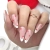 top hybrydowy z czerwonymi serduszkami 10 ml, YOSHI Pure Love Top RED, transparentny top z efektem dekoracyjnym, romantyczny manicure hybrydowy, szybkie zdobienia paznokci topem