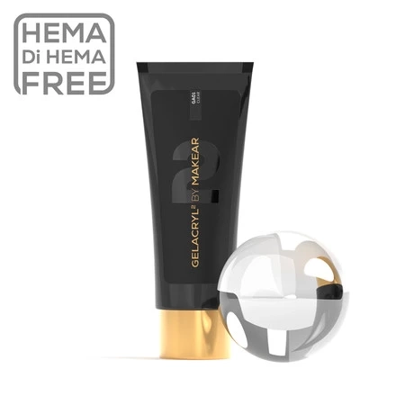 akrylożel do paznokci, Gelacryl2 Clear GA01, polygel Makear, przedłużanie paznokci, akrylozel 60g, profesjonalny materiał do stylizacji paznokci, HEMA free akrylożel, modelowanie paznokci, manicure 3D, trwałe paznokcie