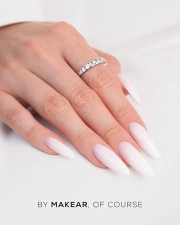 akrylożel Makear, Gelacryl2 Milky White GA02, mleczny akrylożel do paznokci, French paznokcie, Baby Boomer, profesjonalny akrylożel 60 g, polygel HEMA-FREE, modelowanie paznokci, przedłużanie paznokci, trwały akrylożel