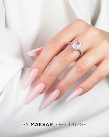akrylożel Makear, Gelacryl2 Milky Pink GA03, polygel 60 g, mlecznoróżowy akrylożel do paznokci, przedłużanie paznokci, nadbudowa płytki paznokcia, HEMA-FREE akrylożel, stylizacja French, 3D zdobienia paznokci, trwały materiał do stylizacji