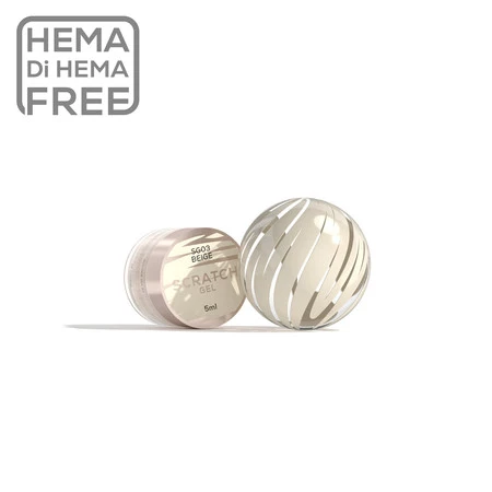 Makear Scratch Gel Beige SG03, żel do paznokci 5 ml, żel Scratch Beige, manicure UV/LED, kolorowy żel do paznokci, żel do stylizacji paznokci, efekt Scratch paznokcie, profesjonalny żel Makear, beżowy żel do paznokci