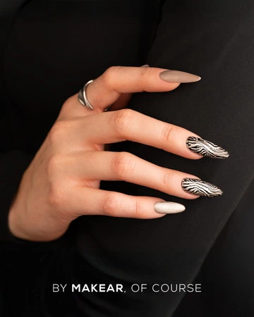 Makear Scratch Gel Black SG01, żel do paznokci czarny, żel do zdobień 5 ml, efekt Scratch paznokcie, żel do ornamentów, manicure UV/LED, Makear żel do zdobień, intensywny czarny żel, precyzyjne zdobienia paznokci