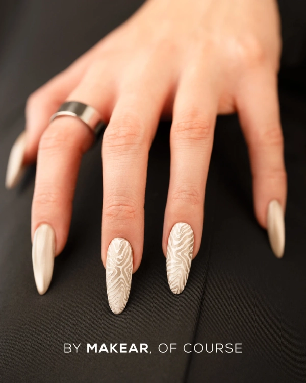 scratch gel biały 5 ml, Makear Scratch Gel White SG02, żel do zdobień strukturalnych 3D, efekt scratch nail art, biały żel do zdobień UV LED