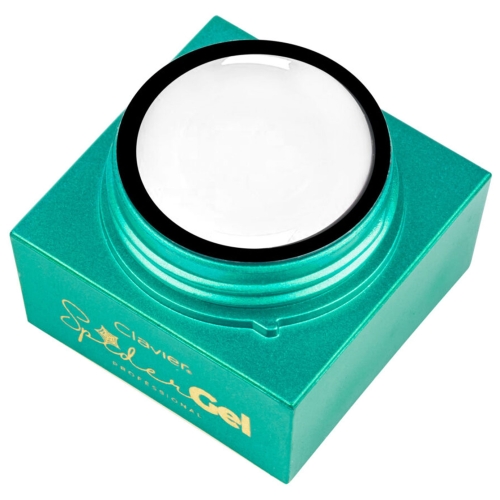 Clavier Spider Gel biały 5 g, żel UV do zdobień typu pajęcza sieć, spider gel do cienkich linii i detali, żel do geometrycznych wzorów paznokci, precyzyjne zdobienia manicure w salonie, gęsty żel do nail art który się nie rozlewa.