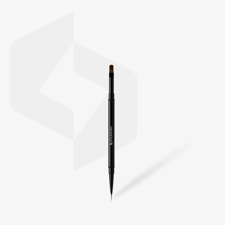 dwustronny pędzelek do żelu Staleks, pędzelek liner 10 mm, pędzelek do manicure żelu, profesjonalne narzędzie do paznokci, Staleks EXPERT liner żel