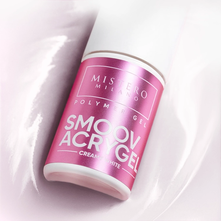 SMOOV Acrygel Creamy White Mistero Milano, akrylożel do paznokci, profesjonalny acrygel, mleczno biały akrylożel, akrylożel do wzmacniania paznokci