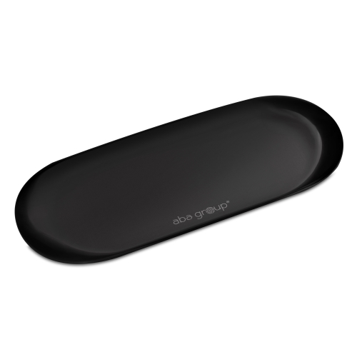 tacka na narzędzia Aba Group, tacka do manicure czarna, organizer narzędzi kosmetycznych, tacka ze stali nierdzewnej, tacka do dezynfekcji narzędzi, akcesoria do manicure i pedicure, trwała tacka narzędziowa, 23,5 x 9 cm tacka