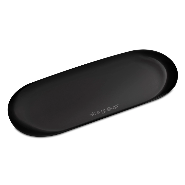 tacka na narzędzia Aba Group, tacka do manicure czarna, organizer narzędzi kosmetycznych, tacka ze stali nierdzewnej, tacka do dezynfekcji narzędzi, akcesoria do manicure i pedicure, trwała tacka narzędziowa, 23,5 x 9 cm tacka