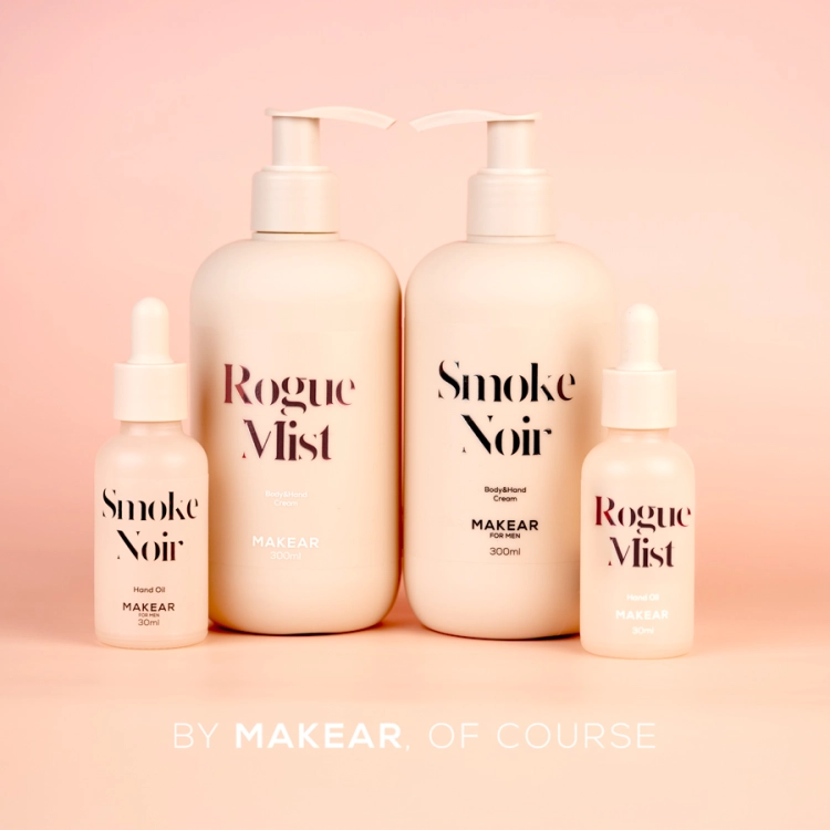 balsam do dłoni i ciała Makear, Smoke Noir balsam 300 ml, balsam unisex z perfumowanym zapachem, pielęgnacja skóry dłoni i ciała, intensywne nawilżenie skóry, regenerujący balsam Makear, balsam z masłem shea