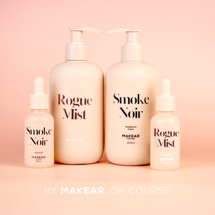 balsam do dłoni i ciała Makear Rogue Mist, perfumowany balsam do ciała 300 ml, nawilżający balsam Makear, balsam inspirowany Baccarat Rouge 540, intensywna pielęgnacja skóry, balsam regenerujący skórę, kosmetyki pielęgnacyjne Makear