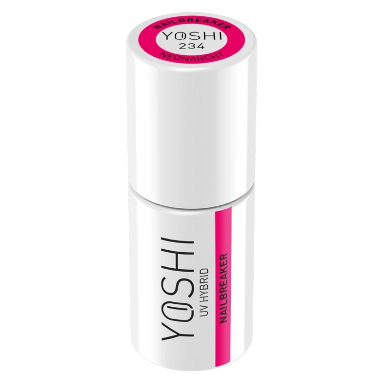 lakier hybrydowy Yoshi Nailbreaker 234, intensywny neonowy róż, lakier hybrydowy Yoshi 6 ml, lakier hybrydowy Neonarchy, profesjonalny lakier hybrydowy Yoshi