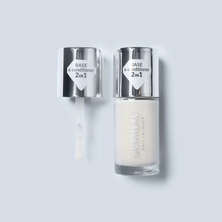 Semilac smoothing base 9 ml, baza do lakierów klasycznych Semilac, wygładzająca baza do paznokci, baza pod lakier klasyczny Semilac, baza wyrównująca płytkę paznokcia, profesjonalna baza do manicure klasycznego